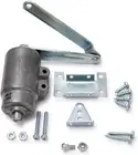 Rotary Hydraulic Roto Closer for Laundry Chute Door. Silver Aluminum finish