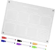 CANIGHT 1Set Magnetic Acrylic Fridge Calendar Whiteboard Dry Erase Planner with Markers for Memo Reminders Reusable Monthly Organizer for Home Office