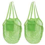 2Pcs Heavy Duty Double Handle String Bag, 15.75×13.78 Inch Portable Shopping Bag