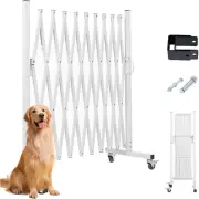 Metal Expandable Dog Gates for Stairs, 9.2Ft Long Foldable Barrier Fence for Doo