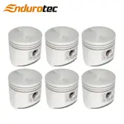 Flat Top Piston Set STD FOR Nissan 240C 240Z 260C 260Z 69-78 2.4L L24 2.6L L26