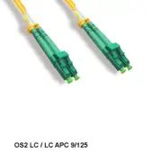 LOT 10pcs 1M LC/LC APC OS2 9 /125 Duplex Single-Mode Fiber Optic Cable OFNR