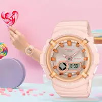 在飛比找momo購物網優惠-【CASIO 卡西歐】BABY-G 水蜜桃糖果雙顯手錶(BG