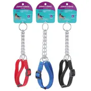 3x Paws & Claws Chain Pet/Dog Training Collar Large 40-60cm w/ Webbing Assorted
