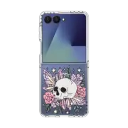 Galaxy Z Flip7 Clear Magnetic Case enchanted garden