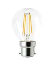 LED Filament Dimmable Globes Fancy Round B22 4W Set of 4