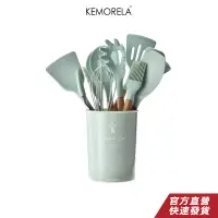 在飛比找蝦皮商城優惠-KEMORELA 綠色耐熱矽膠鍋鏟 廚房烹飪廚具 耐熱湯勺不