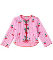 [Stella McCartney Kids] Stella McCartney Kids Embroidered cotton jacket Y 4 pink