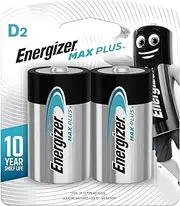 Energizer Max Plus Alkaline D Battery (2 Pieces)