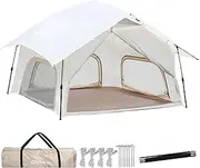 [Chihee] Camping Tents Easy Setup Pop up 2-Person Instant Tent with Mesh Windows External Rainfly and Hydraulic Top Outdoor Shelter Waterproof Windproof UV-Resistant Tent Square Family Cabin Spacious