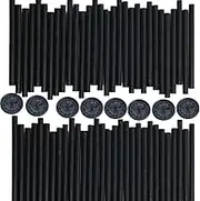 Black Wax Seal Sticks, Atopbb 30pcs Glue Gun Wax Sealing Sticks for Wax Seal Stamp, Mini Wax Seal Gun Sticks for 0.28'' Glue Gun Wedding Invitations, Cards Envelopes (Black)