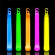 Glow Sticks 6 Inches Hook Lanyard Light Party Glowsticks Poi Glow in the dark