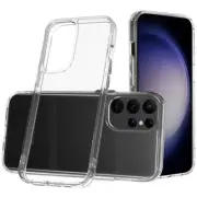 For Samsung Galaxy S24+ Plus Case Crystal Clear 2.0mm Shockproof Chrome Buttons