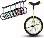 Unisex Adult Unicycle Balance Bike with Non-Slip Pedals, 20 Inch, Ages 10 Years & Up, for Big Kids & Beginners Whose Height 150-170Cm (Color, Blue, Size, 20 Inch Wheel),Yellow,20 Inch W. Durable TDF