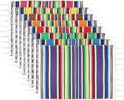 jingfei Mexican Table Place Mats,Mexican Placemats Mexican Wedding Decorations, Fringe Blanket Table Runner 12 x 16 Inch (Random Color Placemats)