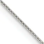16 Inch Sterling Silver 1.1mm Diamond-Cut Round Box Chain