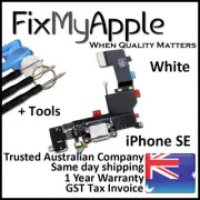 iPhone SE OEM White Dock Connector Port Microphone Flex Cable Jack Replacement