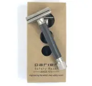 Parker Variant ADJUSTABLE Safety Razor, Graphite Coloured Handle +5 Shark Blades