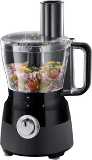 Desire Food Processor with Attachments, Dishwasher Safe, 2 Speeds + Pulse - Matte Black