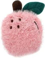 [Minkissy] Plush Apple Brooch for Cute Cartoon Soft Enamel Pin for School Bags Jackets Accessories Adorable Plush Design Comfortable and Unique Touch for Boys