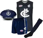 [Carlton Blues] Junior Youths Kids AFL Auskick Jumper Guernsey Jersey Shorts Socks Playing Pack with Football