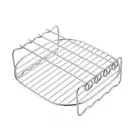 Grill Rack Air Fryer Holder AirFryer Accessories Baking Double Layer Rack Silver
