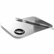 Acrylic Cosmetic Nail Art Makeup Polish Mixing Palette Stainless Steel Spatula