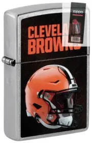 Zippo 48425 NFL Cleveland Browns Helmet Lighter + FLINT PACK