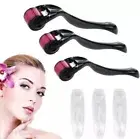 3 PACK! 540 Microneedle 0.25mm Derma Roller Dermaroller Beard Regrowth Hair Loss