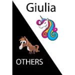 GIULIA VS OTHERS ( UNICORN ): PERSONAL NAME UNICORN NOTEBOOK - CUTE NOTEBOOK FOR GIRLS WITH UNICORN, THOUGHTFUL COOL PRESENT FOR GIULIA ( GIULIA NOT