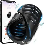 Male Sex Toys for Men - Male Masturbator Penis Training Vibrator with APP Control, Vibrating Sex Toy Strokers Glans Trainer Stimulator, Mens Sex Machine Masturbators Adult Games (Black)
