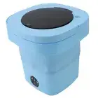 (Blue EU Plug)Portable Washing Machine Mini Foldable Washer 8.5L Deep Hot