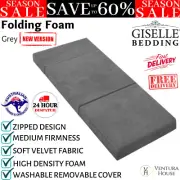 Folding Portable Camping Travel Guest Single Bed Seat Fold Out Sofa Foam Couch