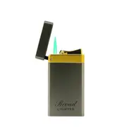 Broad Grey Jet Lighter Metal Flip Top Windproof Fluid Refillable 1