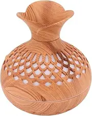 Mist Humidifier, 2.5W Portable 300ml Scent Diffuser Flower Vase Shape for Offices (Amber)