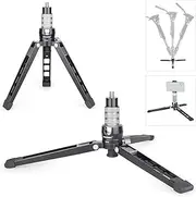 All-metal Mini Tabletop Tripod Stand-INNOREL PW70,with 1/4" to 3/8" Screw and Cell Phone Mount CNC Aluminum Housing, Max Load 33 lb for Camera, Video Camcorder, Mobile Phone, Action Cameras