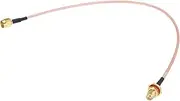 uxcell RG316 Coaxial Cables SMA Male to SMA Female Bulkhead Low Loss Coaxial Cable 1FT Orange 1Pcs