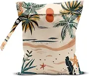 [CVYW] Wet Dry Bag Wet Bag for Swimsuit Dirty Yoga Gym Clothes Diaper Camping Beach Poor Travel Summer Essential Vacation Holiday Tropical Sunset