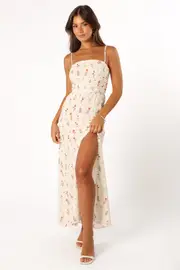 [PUP26] Ariel Maxi Dress - Ranala Print XS White