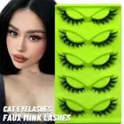 Clear Band Fox Eye Lashes Wispy Manga Lashes 7 Pairs False Eyelashes Women