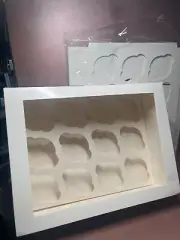 6-White Cupcake/Pastry Boxes Holds 12 ea box With Window