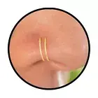 14K Gold Handmade Double Spiral Nose Ring Hoop - Elegant Nose Piercing Jewelry