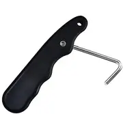 Folding Shoe Lace Puller,Lace Puller Hockey Stainless Steel Lace Tightener - Handle Folding Skating Tool Anti-Slip Ice Roller Accessories for Ice-Skates