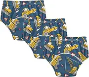 Caihoyu Baby Underwear Potty Training Pants Reusable Night Time Potty Training Underwear Trainer Underwear for Toddler Boys 5T Grips Trucks Bulldozers
