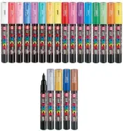 Uni posca Paint Marker Pen Fine Point Set of 21 (PC-1M) FAST EXPRESS SHIPPING