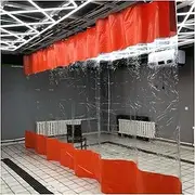 Car Wash Waterproof PVC Transparent Curtain Sun Shade Windproof Outdoor Curtain for Patio Pavilion Space 2 x 2.5m
