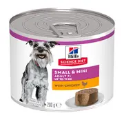 Science Diet Chicken Mousse Small & Mini 7+ Dog Food Can 200gx12
