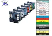Dymo Label Tape Cassettes For Dymo D1 DM1 Labelmanager 6MM 9MM 12MM 19MM 24MM