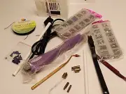 Purple Hot Fix Applicator-US Plug Wand Guns Rhinestones Iron On Crystals Sets