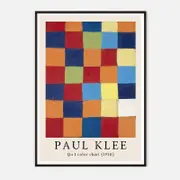 Galrie Paul Klee's 1930 Qu 1 Color Chart Stunning Geometric Art Print for Modern Decor, Black Frame, A0 84 x 119cm (33 x 47inch)